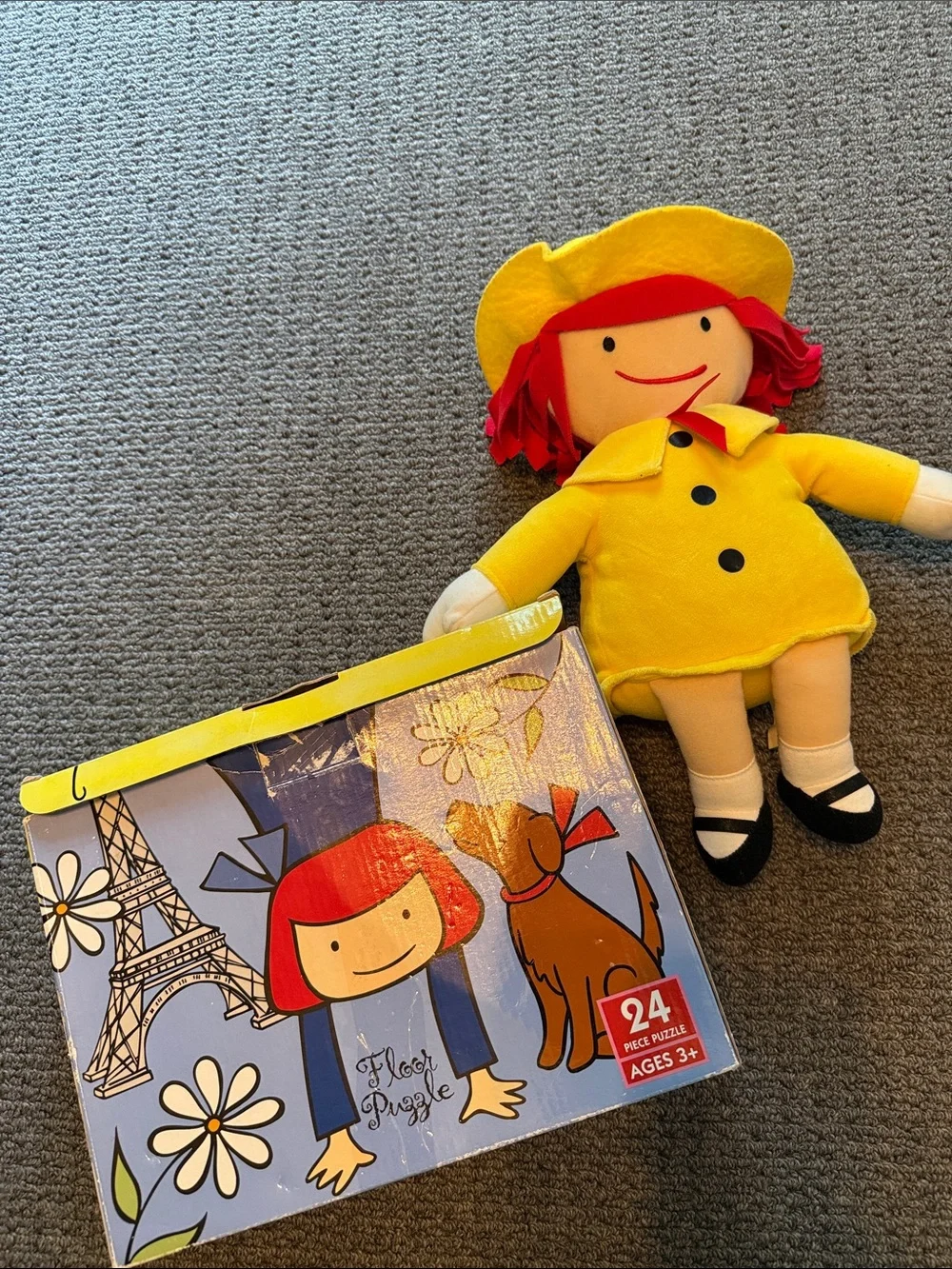 Madeline Floor Puzzle 2x3 two sided 24 piece and doll